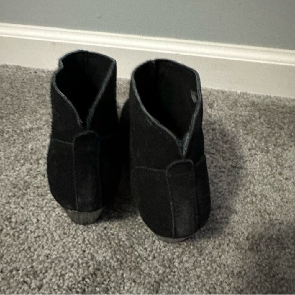 H By Hudson Black Suede Ankle Boots EU 37 US 7 Boho Indie Sleaze Bootie - Picture 4 of 13